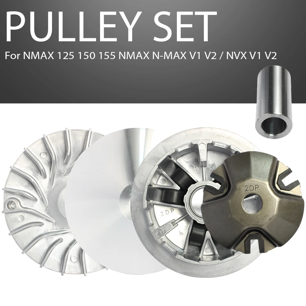 

A-Class Aluminum Pulley Set for Yama Ha NMAX NMAX155 NVX155 Motorcycle, CNC Racing Part, Fit for V1 V2 Model
