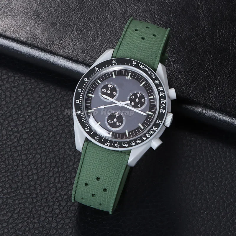 Резиновый ремешок 18 мм, 20 мм, 22 мм, силиконовый быстросъемный ремешок, водонепроницаемый ремешок для часов, удобный сменный браслет, браслет