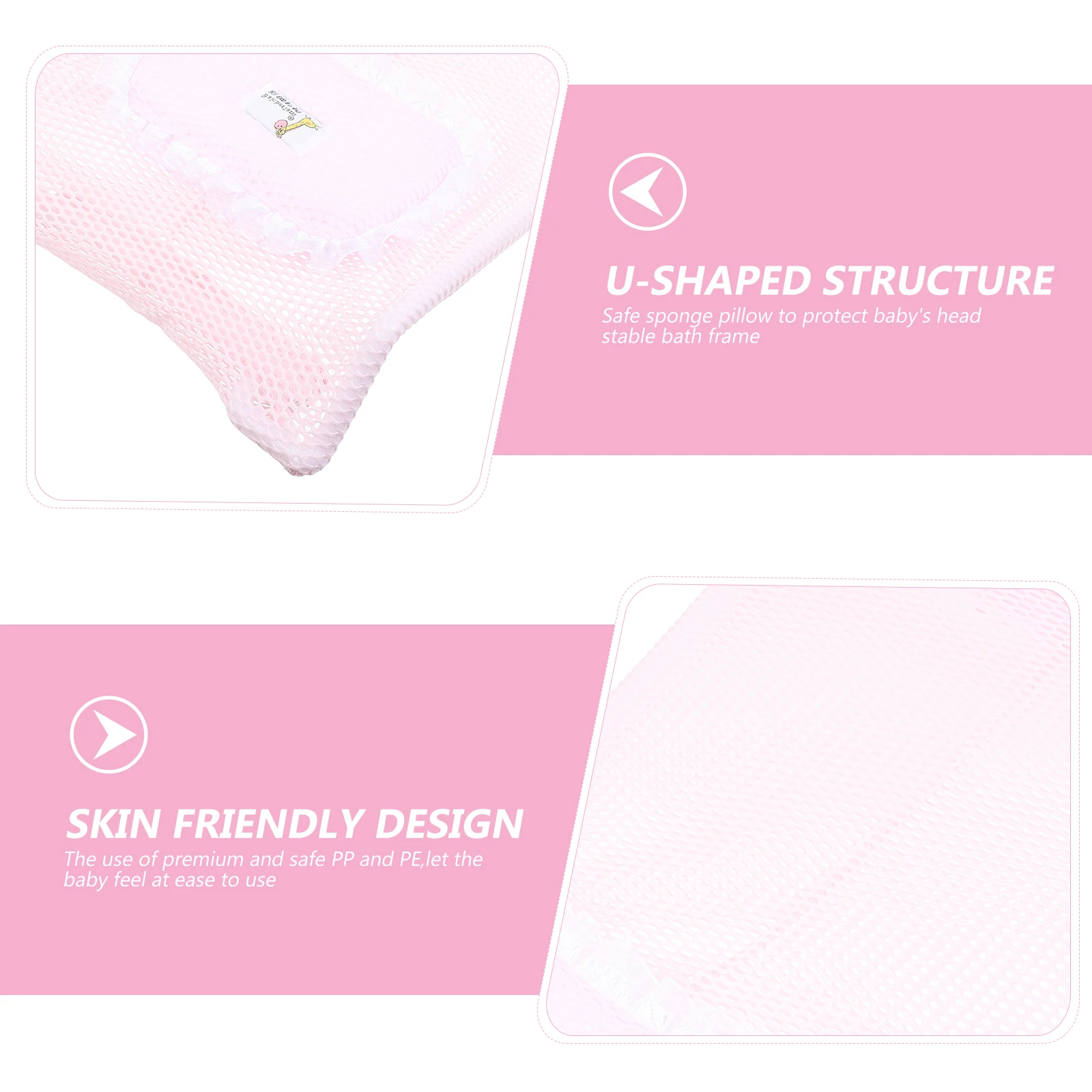 

Ванна для новорожденных, подставка, сетчатое сиденье, поддерживающая сетка, нескользящая полка для купания, розовый душ для малышей