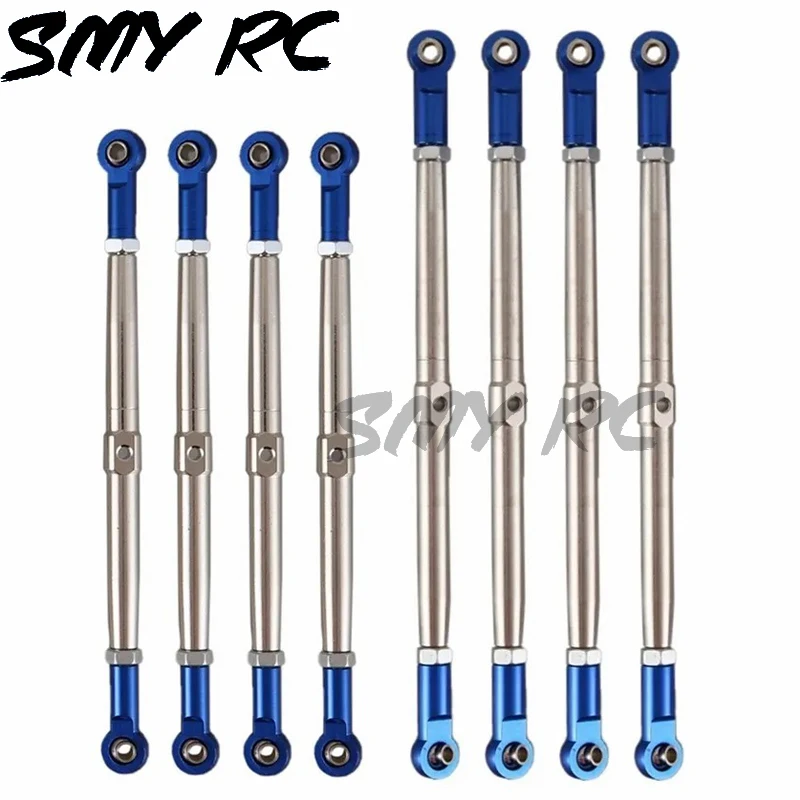 8pcs Metal Push Rod Pushrod Link Rod Links Turnbuckle 5319X 5338R for 1/10 Traxxas Summit Revo E-Revo 2.0 RC Car Upgrade Parts