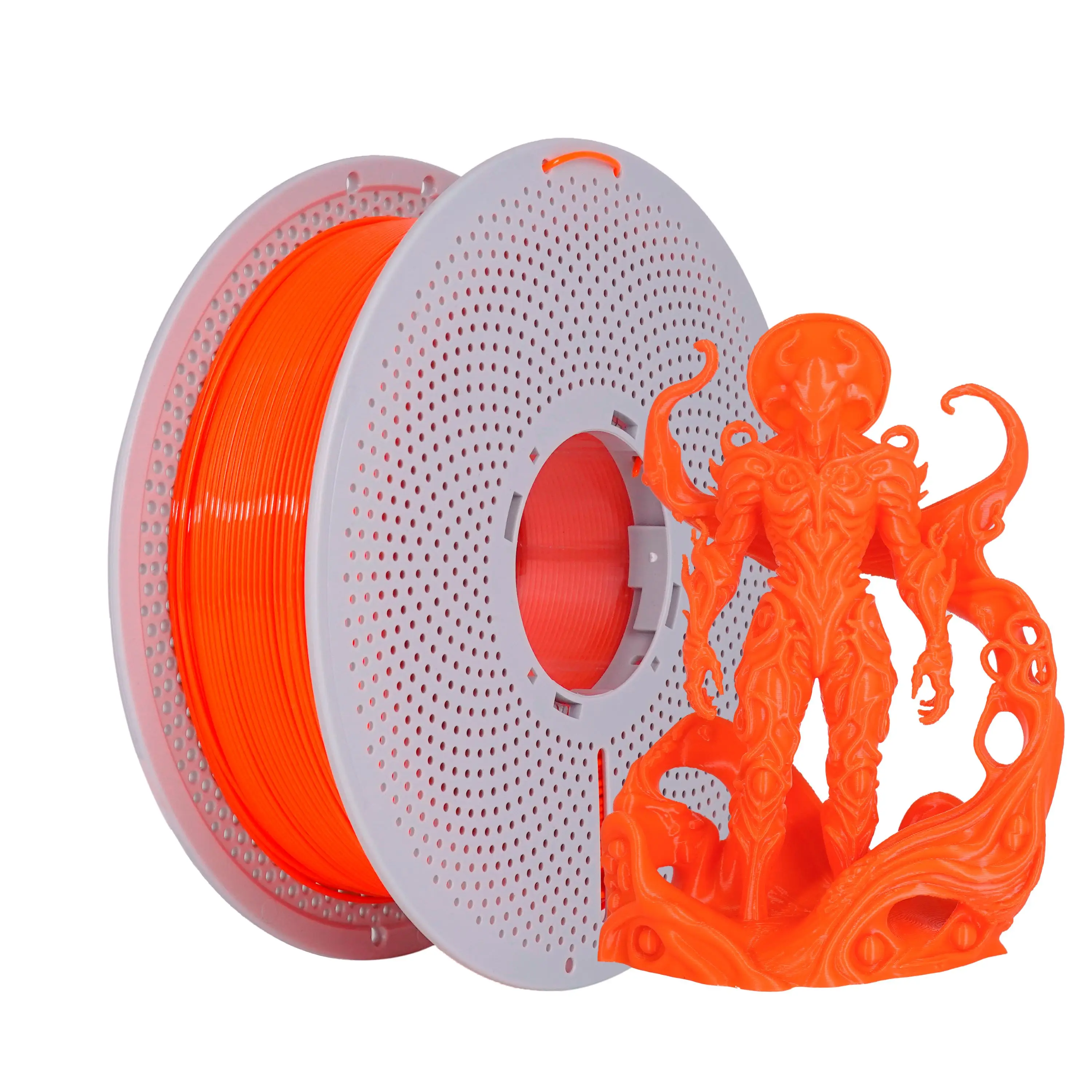 

1kg PLA + 3D printing filament, suitable for 3D printers, 1.75mm +/ -0.03mm, 1kg (2.2LBS) roll Orange 1kg