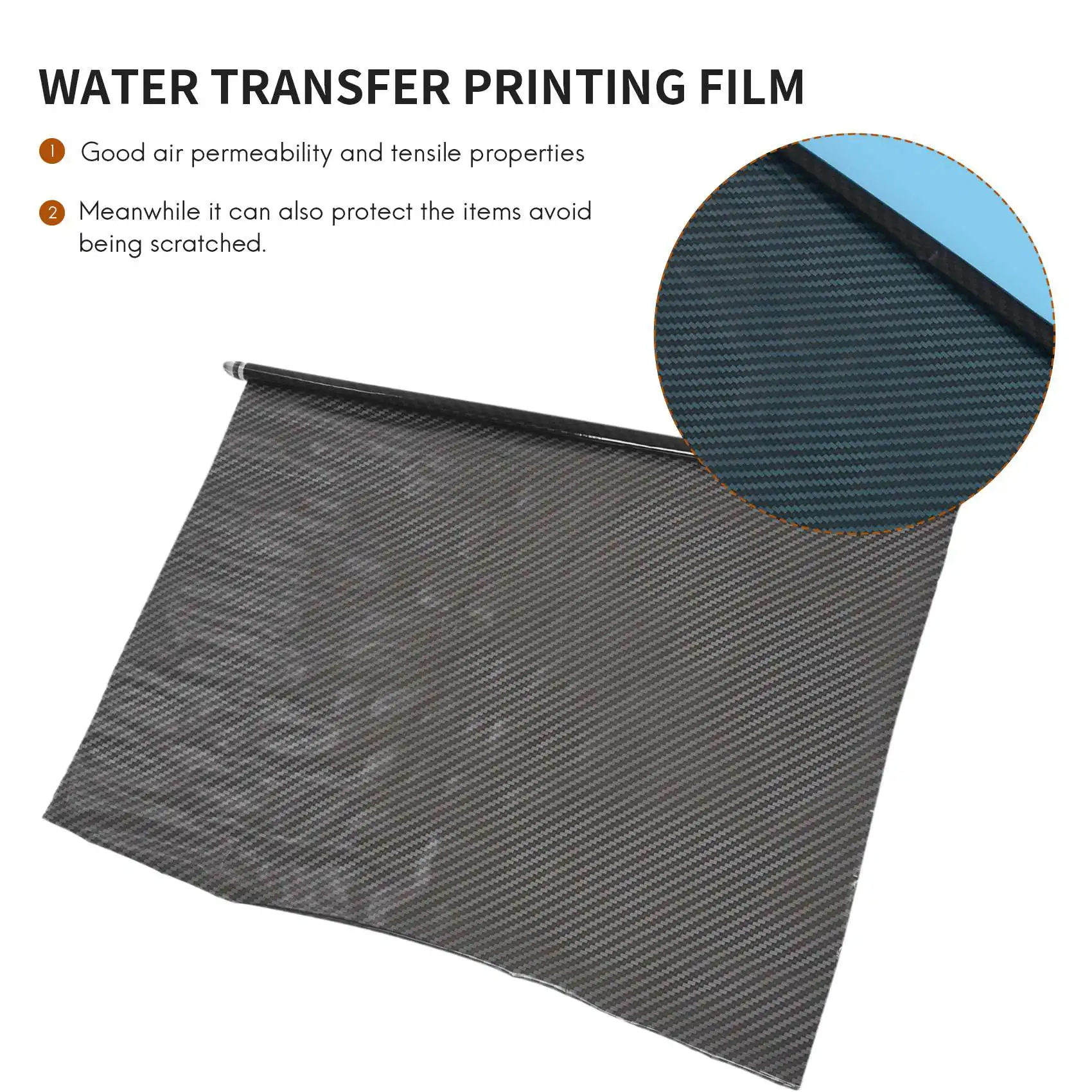 طباعة ألياف الكربون نقل المياه ، غمس فيلم المائية الرسومات المائية ، أسود ، 0.5x2m