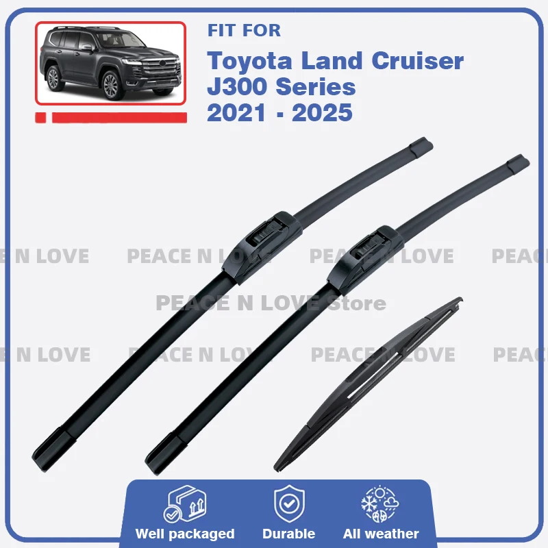 

Front Rear Windscreen Wiper Blades For Toyota Land Cruiser J300 Series 2021- 2025 Windshield Window Brushes Car Accessories