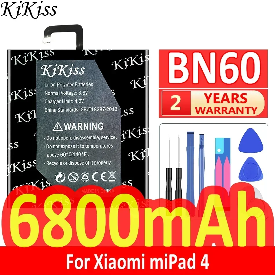 

Аккумулятор KiKiss BN60 6800 мАч для Xiaomi Pad 4 MiPad 4 Mipad 4 7,9 дюйма