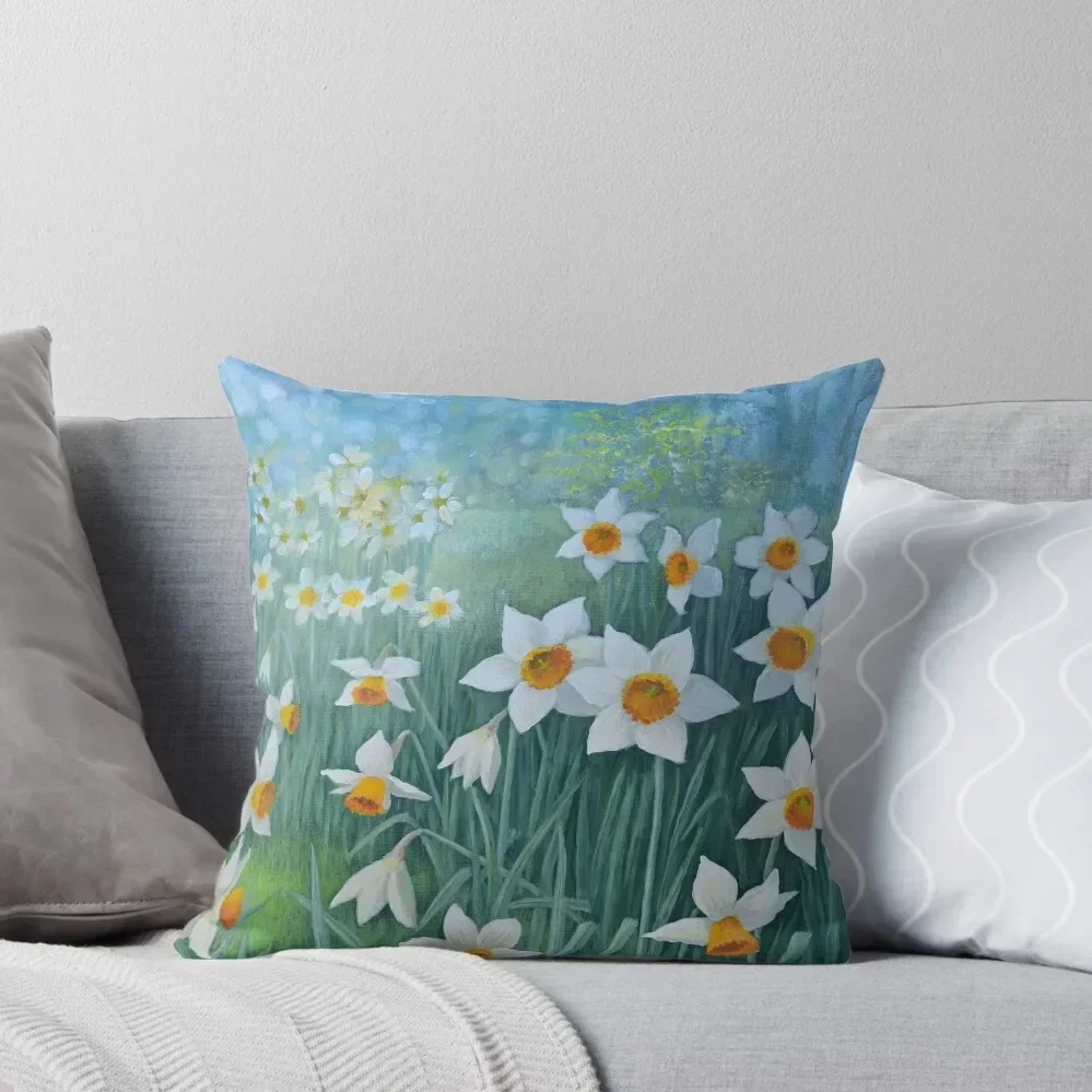 Host of Daffodils Throw Pillow Pillow Cover pillow cover christmas