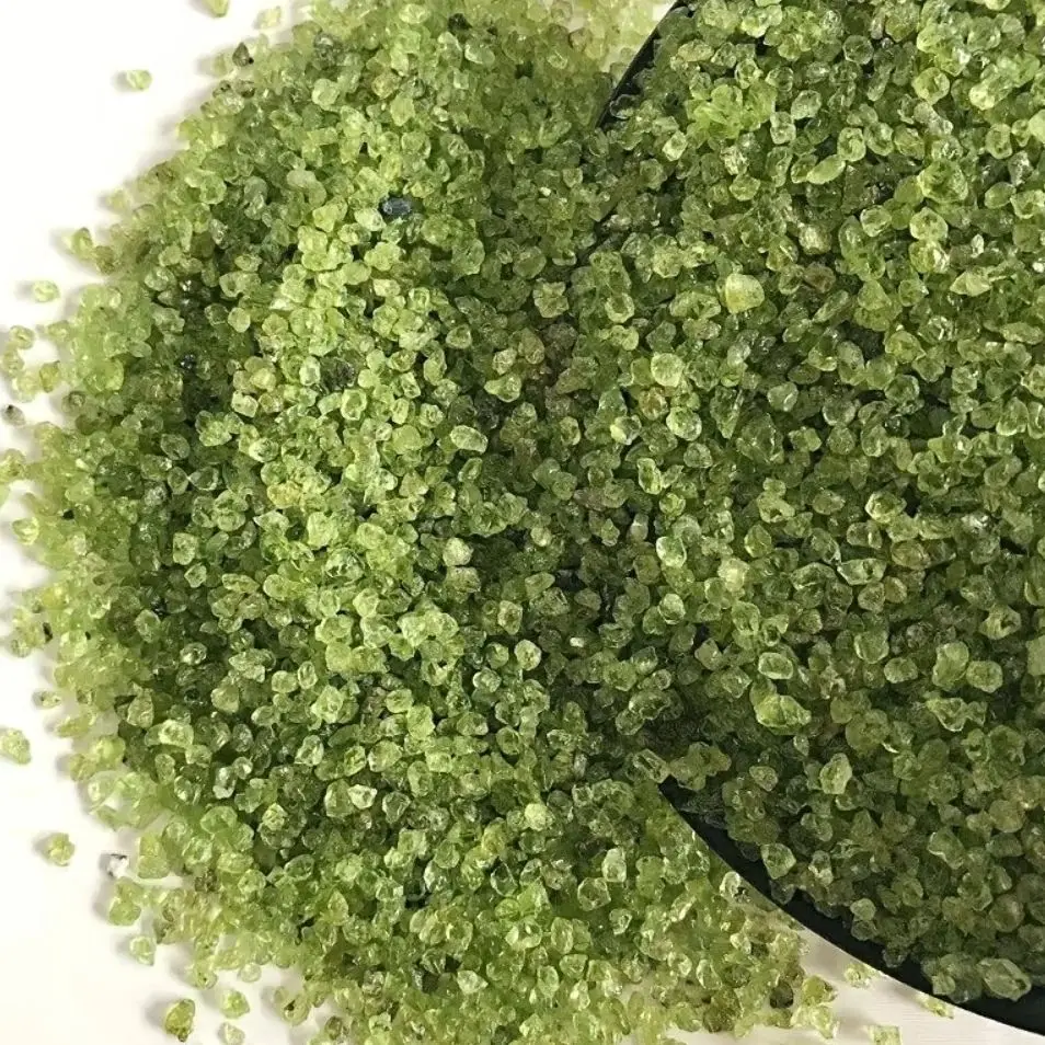 200g Natural Glitter Olivine Quartz Crystals Chips Raw Stone Gravel Gemstone Aquarium Fengshui Healing Reiki Peridot DIY Garden view 6