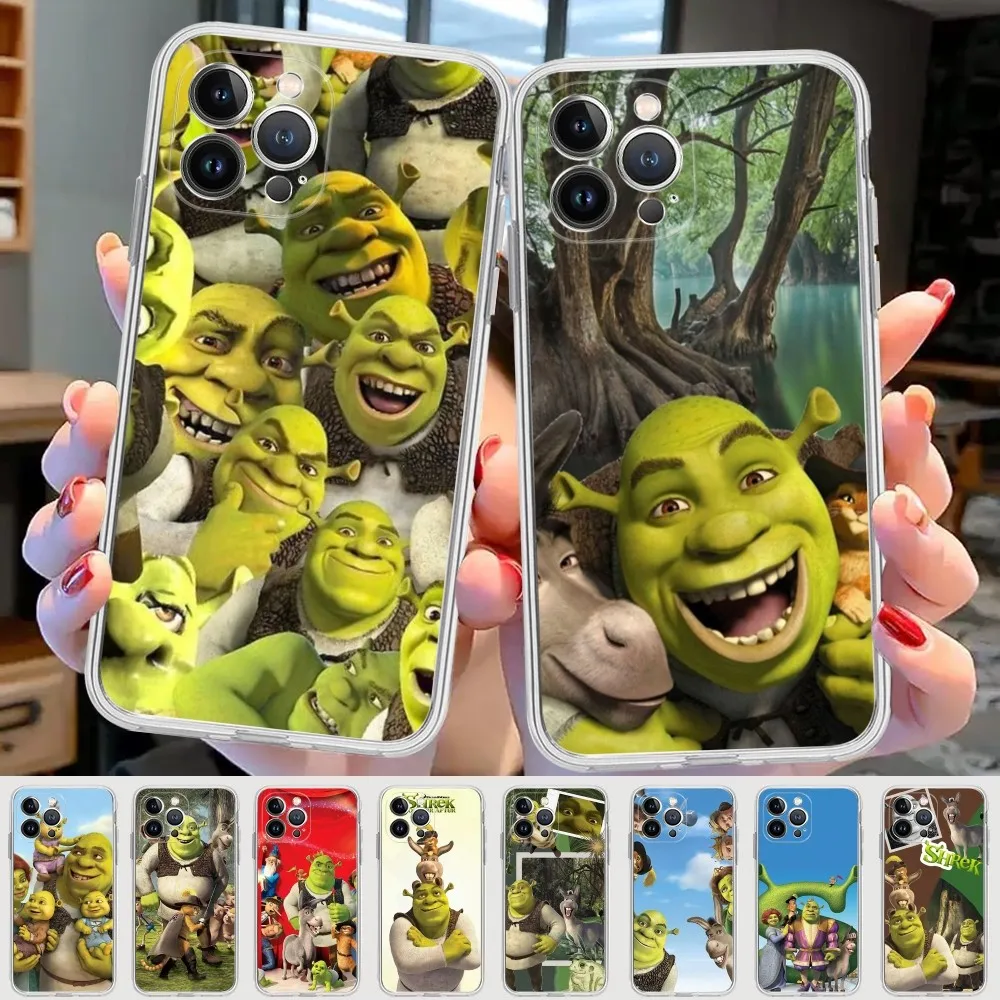 Cartoon Funny Movie S-ShrekS Phone Case for iPhone 15 8 7 6 6S Plus X SE 2020 XR XS 14 11 12 13 Mini Pro Max Mobile Case