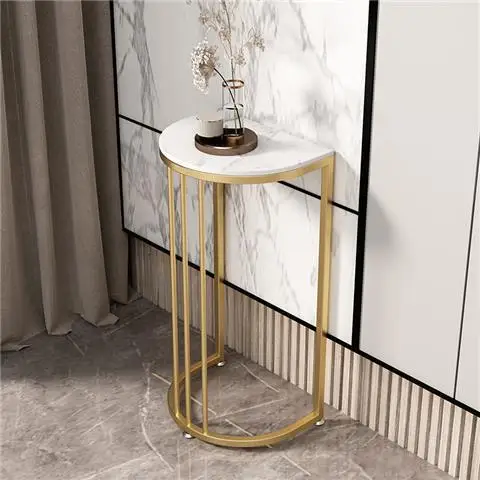 Italian light luxury rock slab flower pot frame, simple shelf, living room art flower table next to TV cabinet, creative