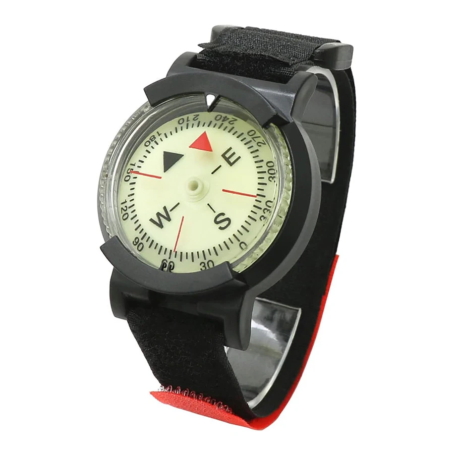 Diving Compass Waterproof High Precision Watch Compass with Night Light Suitable for Outdoor Diving Camping, etc