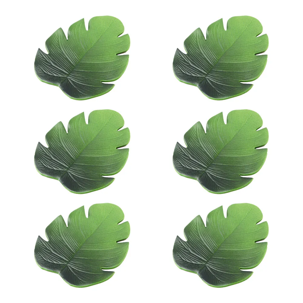 

Tea Drink Home Decoration Trivet Hawaii Theme Artificia Palm Leaves Coffee Cup Mug Pad Table Mat Coasters Placemats