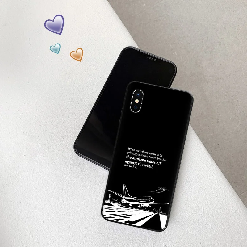 Fashion Airplane Aircraft Take Off Silicone Soft Phone Cases Cover for Apple iphone 15 Pro Max 14 13 Plus 12 11 7 8 6 SE X XS XR