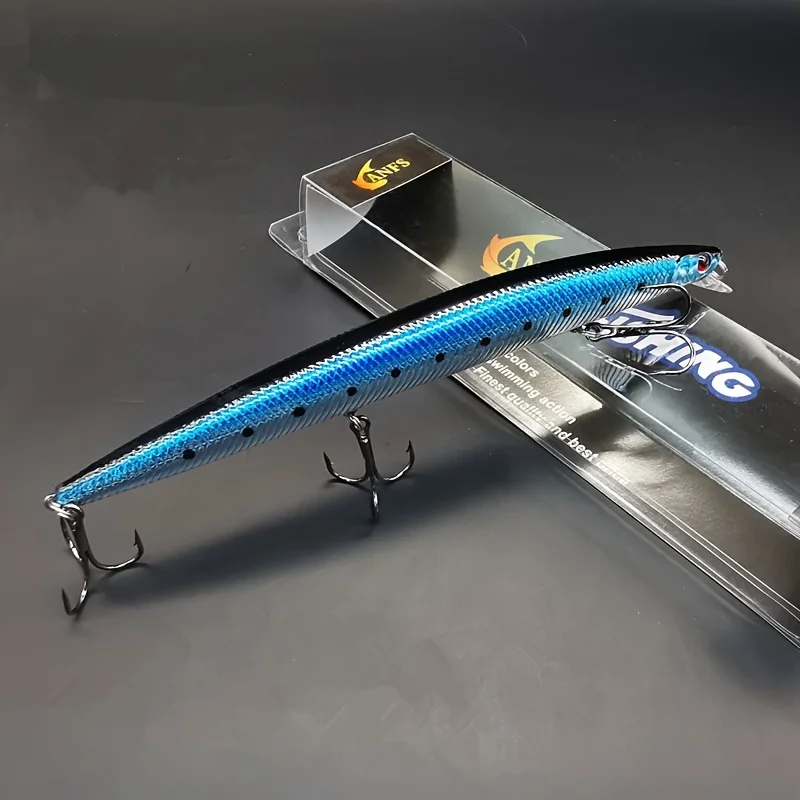 1 Stück großer bionischer Minnow-Köder, künstlicher Köder, 180 mm/24 g, Halbwasser-Angelköder, Angelgerät – perfekt zum Fangen großer Fischer