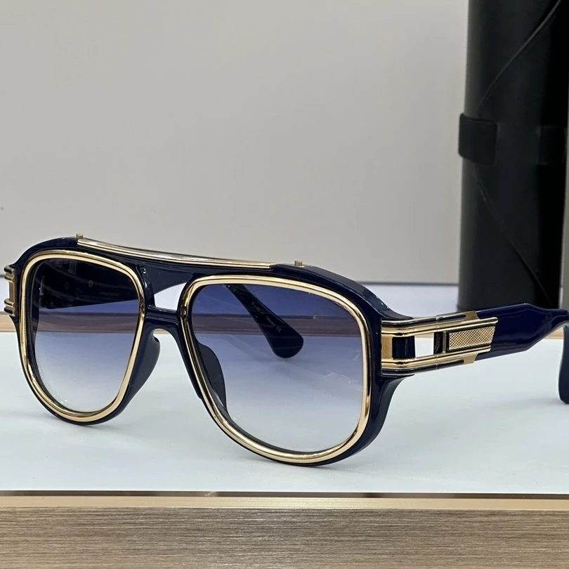 للجنسين جولة مزدوجة جسر المعادن الرجال النظارات الشمسية Grandmaster ستة نظارات الموضة رجل DTS900 أنيق الإناث نظارات شمسية