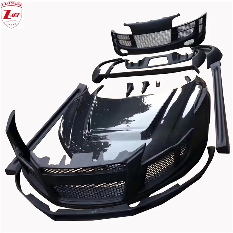 Z-ART R8 Tuning Body Kit for Audi R8 2008-2015 Retrofit Body Kit for Audi R8 Wide Body Kit