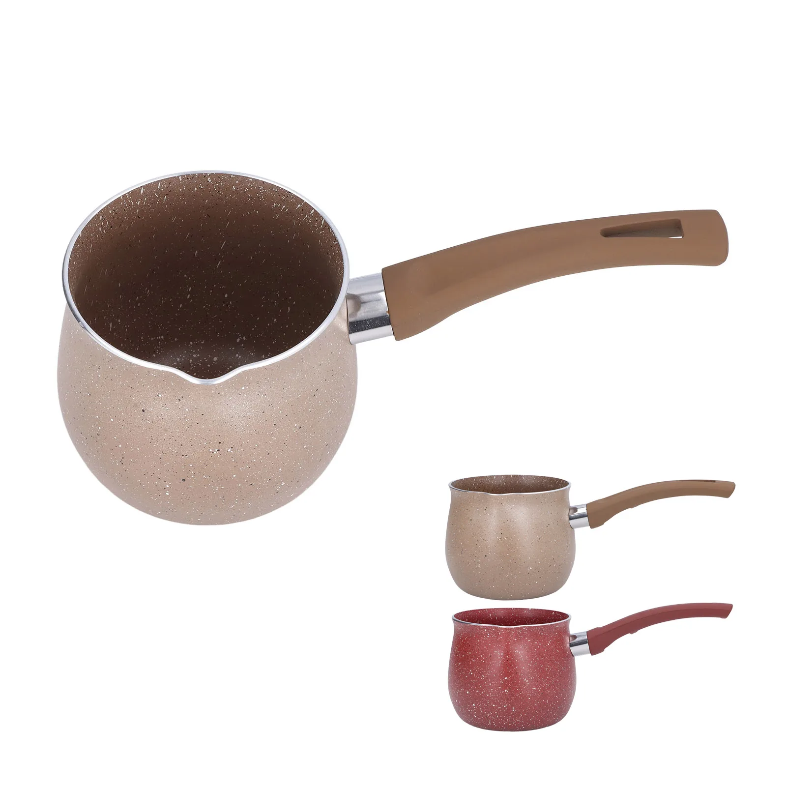 Mini Milk Pan Warmer Coffee Pot Non Stick Single Handle for Cooking Heating Boiling Melting