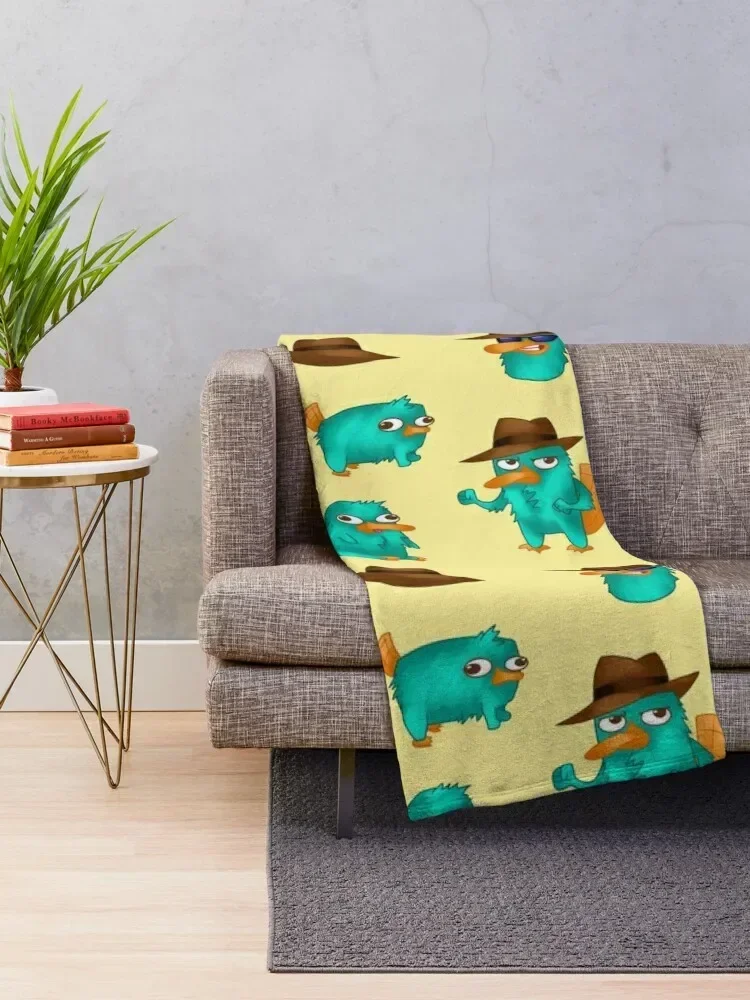 Perry the Platypus! Throw Blanket halloween Shaggy Blankets