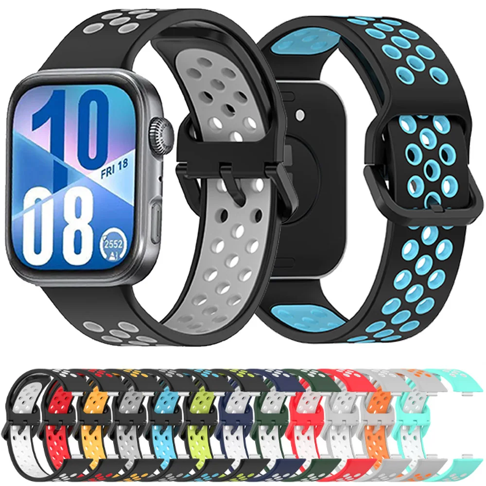 

Two-color Silicone Strap for Huawei Watch Fit 3/Fit 4 Smart Watch Replaceable Watchband for Huawei Watch Fit 4 Pro Bracelet Belt