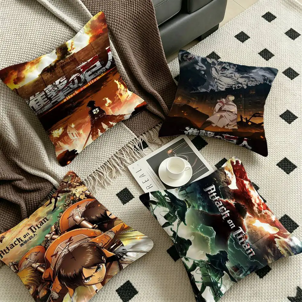 Cool A-Attack On Titan Anmie Personalized picture text home decorative pillows Household Gifts 45x45cm