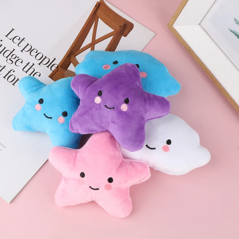 1Pc Mini Star Cloud Soft Plush Sounding Toy Colorful Plush Stuffed Doll Gift Pet Dog Toy For Kids Children Girls