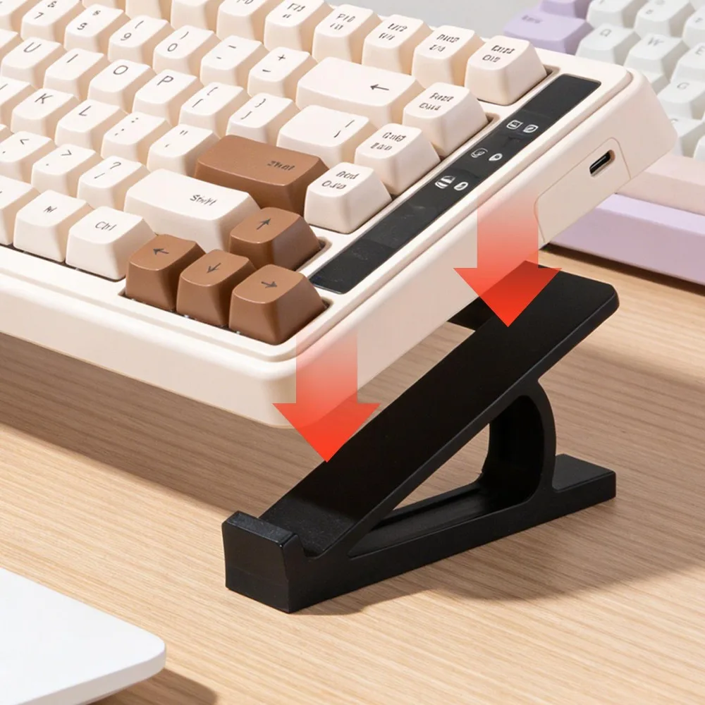 Portable Keyboard Elevated Stand Ergonomic Tilted Design Raised Keyboard Angle Computer Keyboard Riser Plastic Monitor Holder