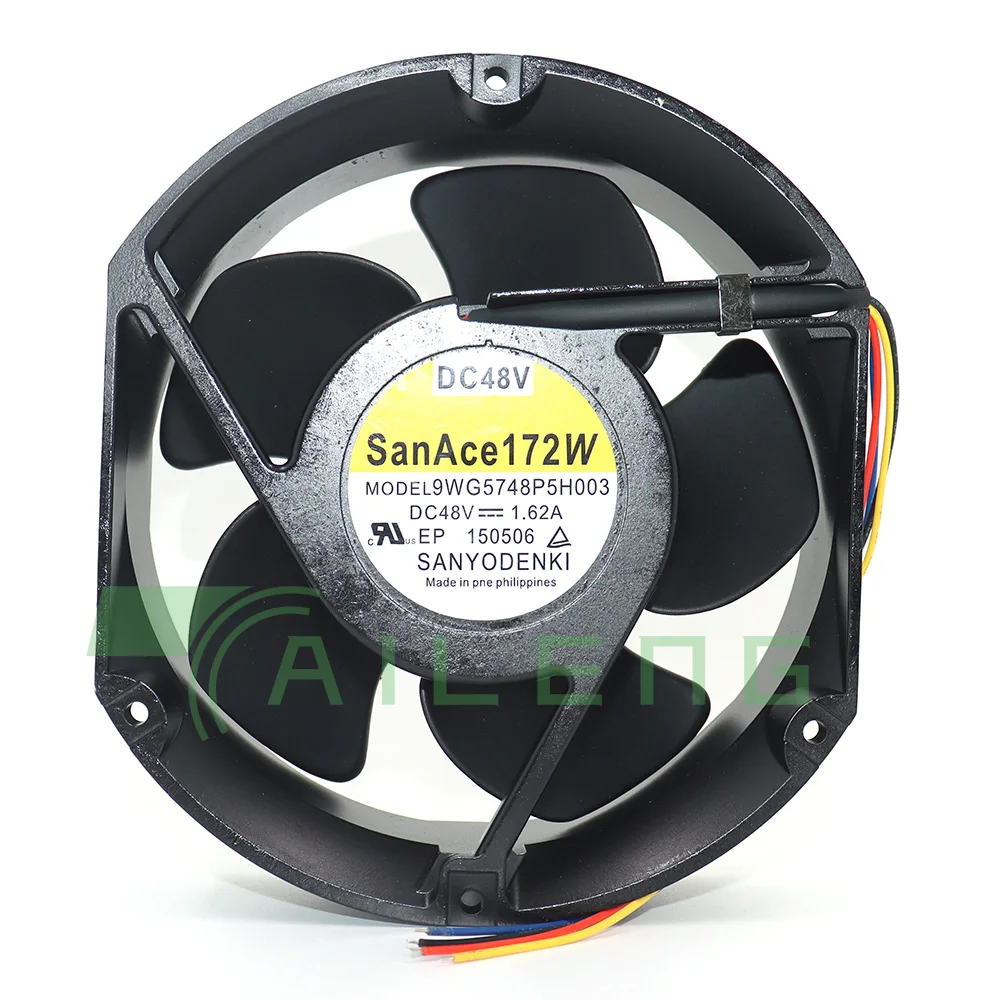 SANYO DENKI 9WG5748P5H003 SanAce172W Server Round Fan DC 48V 1.62A 172x172x51mm 4-Wire