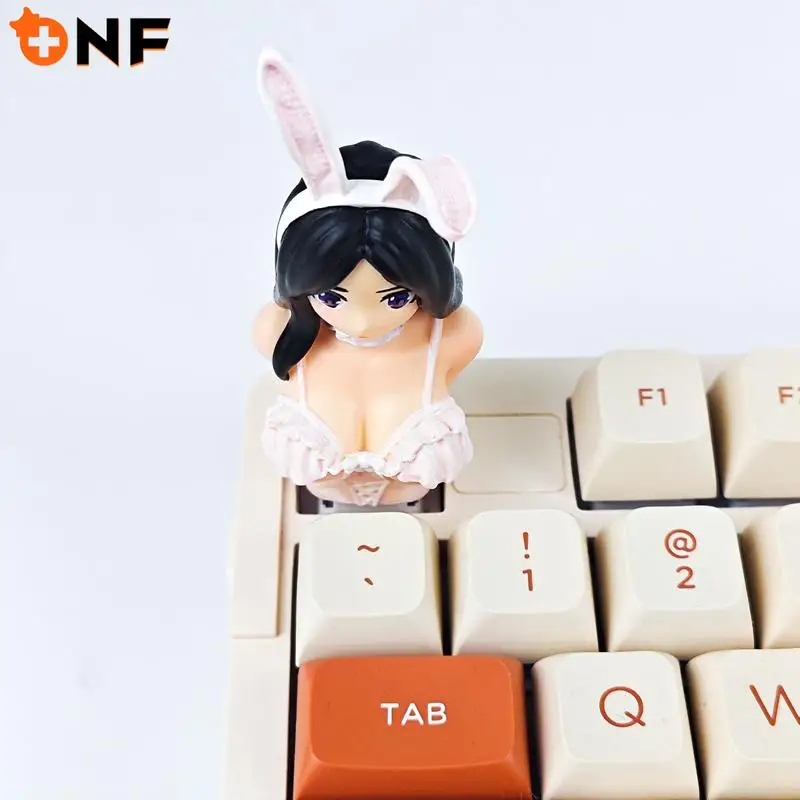 

Колпачки для клавиш для девочек-кроликов, съемные полимерные колпачки для клавиш, механическая клавиатура, персонализированные 3d колпачки для клавиш, 3d настройка