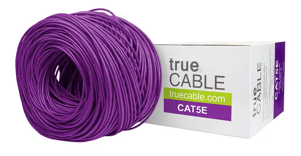 Purple, 24AWG 4 Pair Solid Bare Copper, Listed, Twist