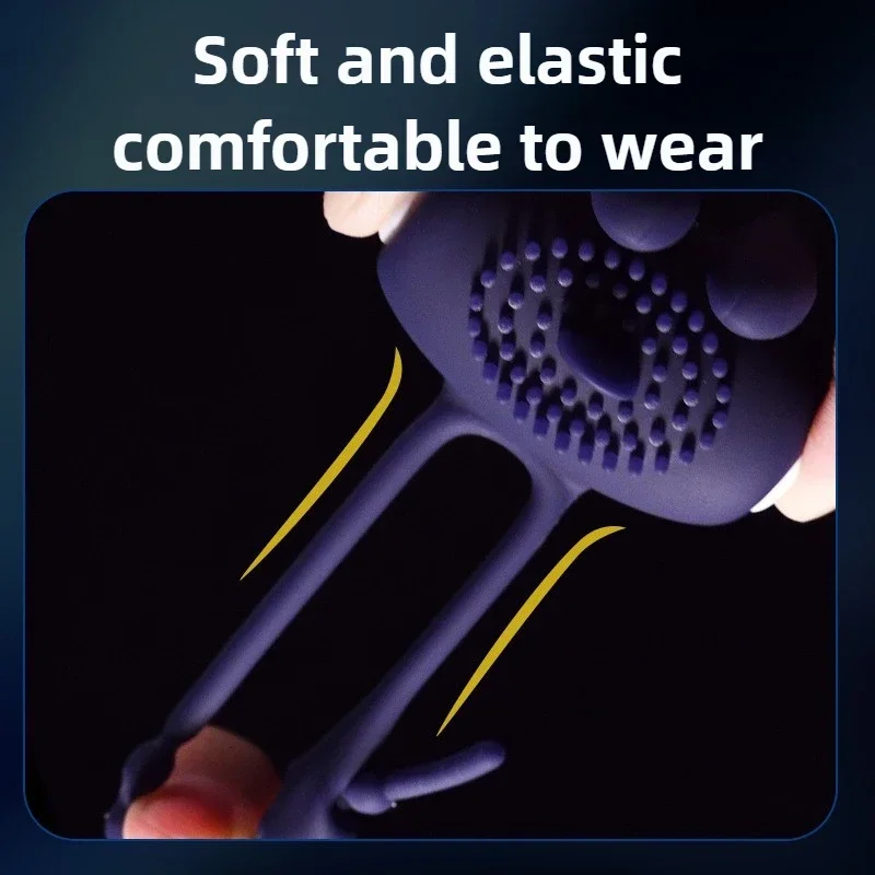 تهتز خاتم الديك للرجال سيليكون حلقات القضيب الاهتزاز المكثف رجالي هزاز أطول أصعب أقوى الانتصاب الجنس لعب الكبار #3