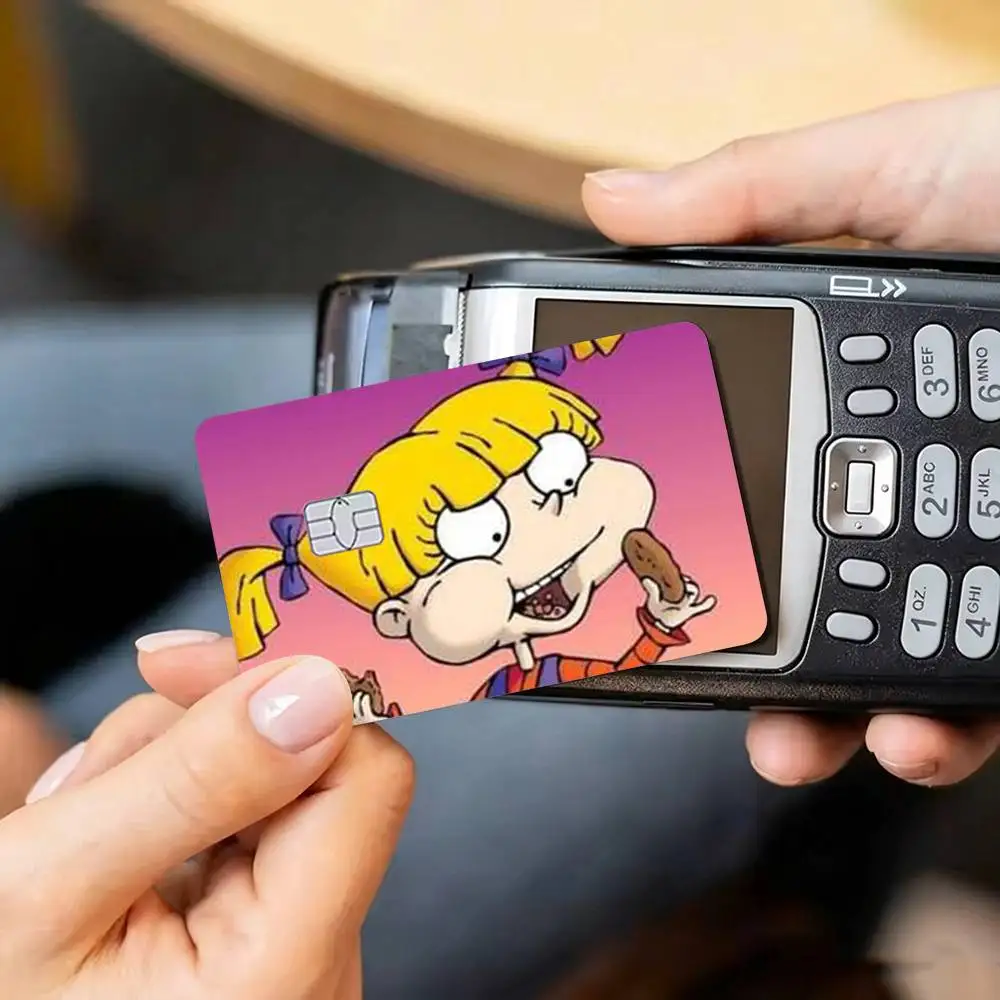 A-Angelica Pickles Rugrats  Credit Card HD Stickers Game Card Decal Small Chip Waterproof Sticker Gift
