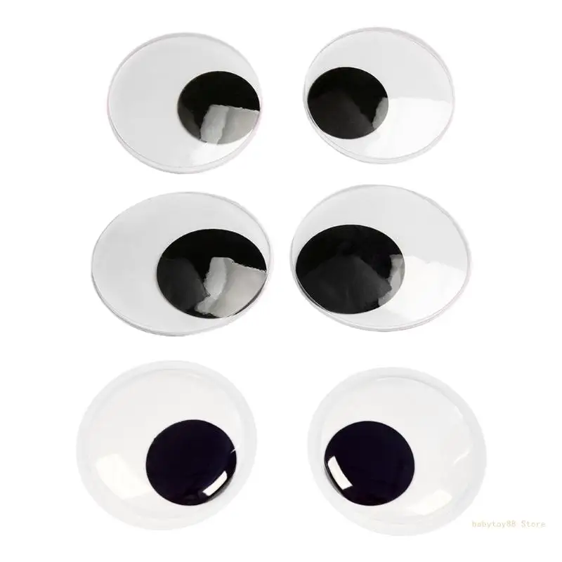 

Y4UD 1 Pair Wiggle Eyes DIY Craft Kits for Doll & Stuffed 7.5/10/15cm for Doll Accessories Flat Eyes for Doll Making Ar