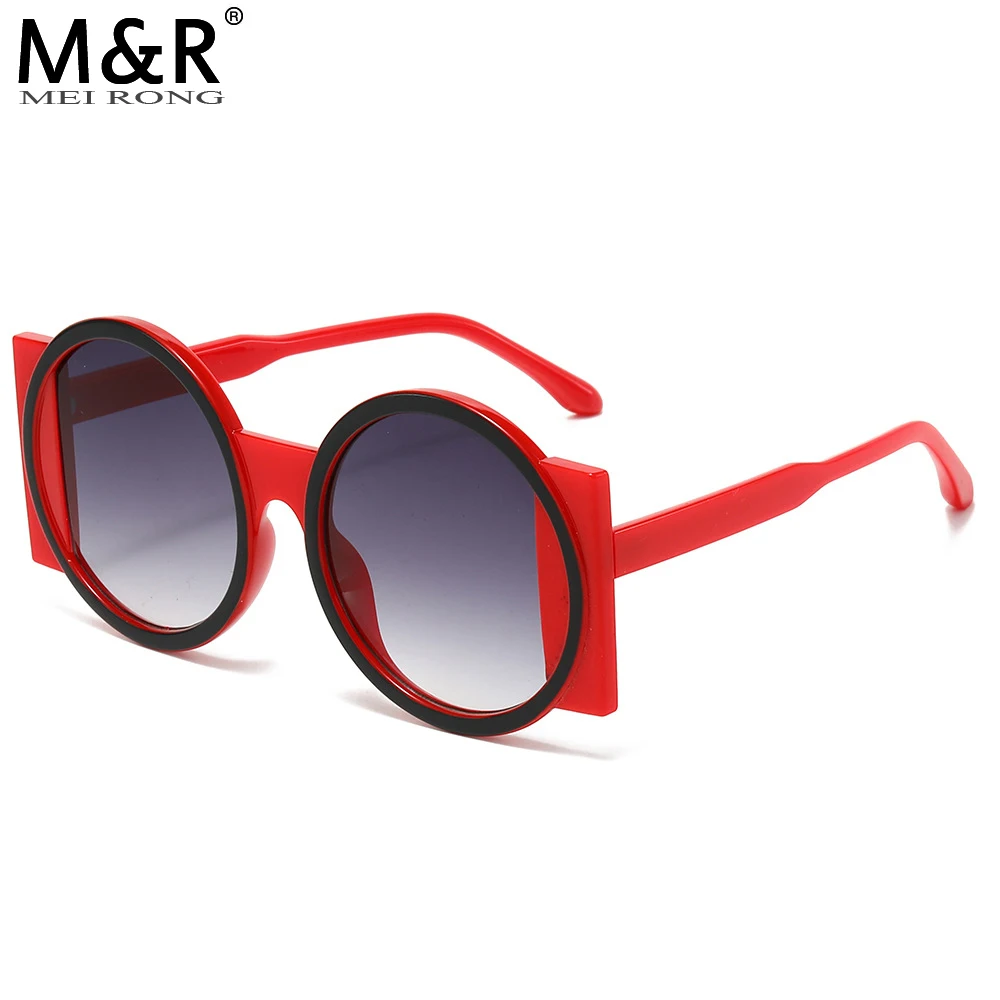 

2023 New Women's Round Sunglasse Personalized Color Contrast Fashion Multi Color Eyeglass Outdoor Tourism Sun Protection Sunnies