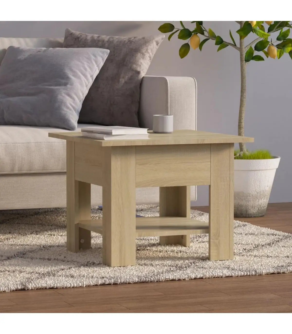 Centerpiece tables centerpiece Oak Sonoma chipboard 55x55x42 cm