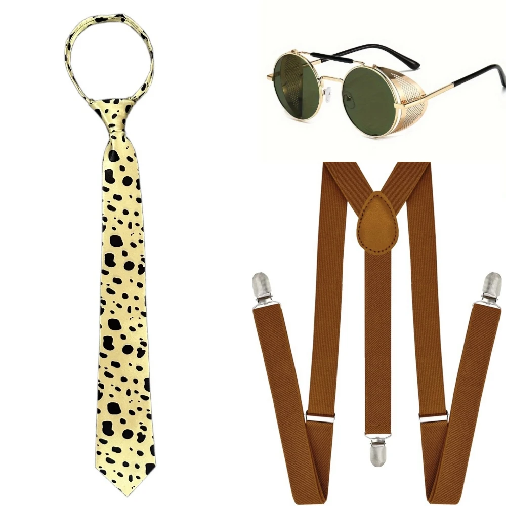 Kento Nanami Necktie Tie and Suspenders Anime Cosplay Prop Accessories