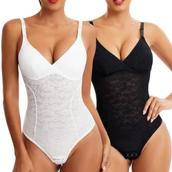 3 In 1 Lace Shapewear Bodysuits For Women Sexy Chest Padded Thong Shapers Fajas MISS MOLY Waist Slimming Tummy Smooth Corsets