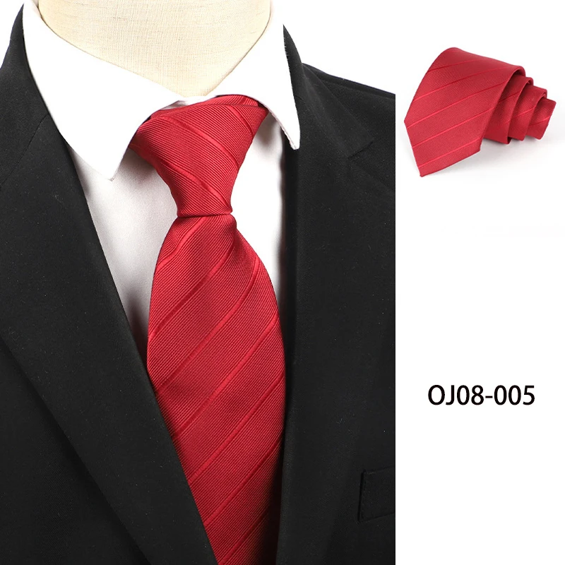 Classic Stripes Necktie Men's Tie 8cm Blue Black Red Neck Ties Fashion Shirt Dress Accessories For Business Formal Wedding Party view 4