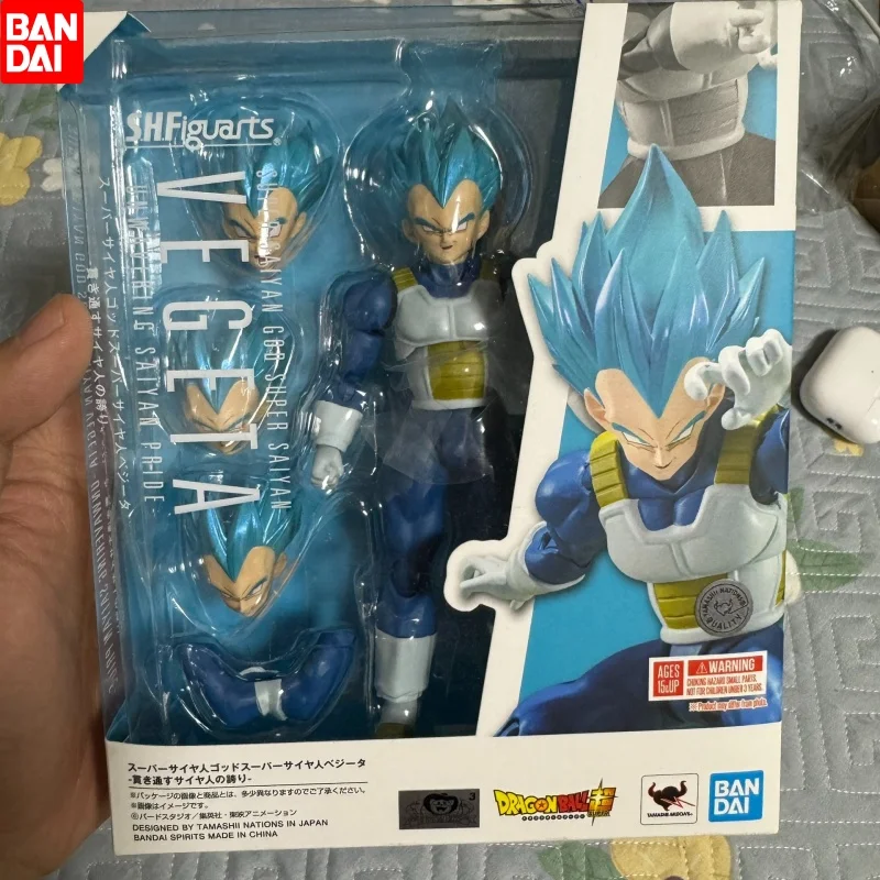 

Bandai S.H.Figuarts Shf Super Saiyan God Vegeta Unwavering Saiyan Pride Фигурки Модель игрушки Подарок на день рождения