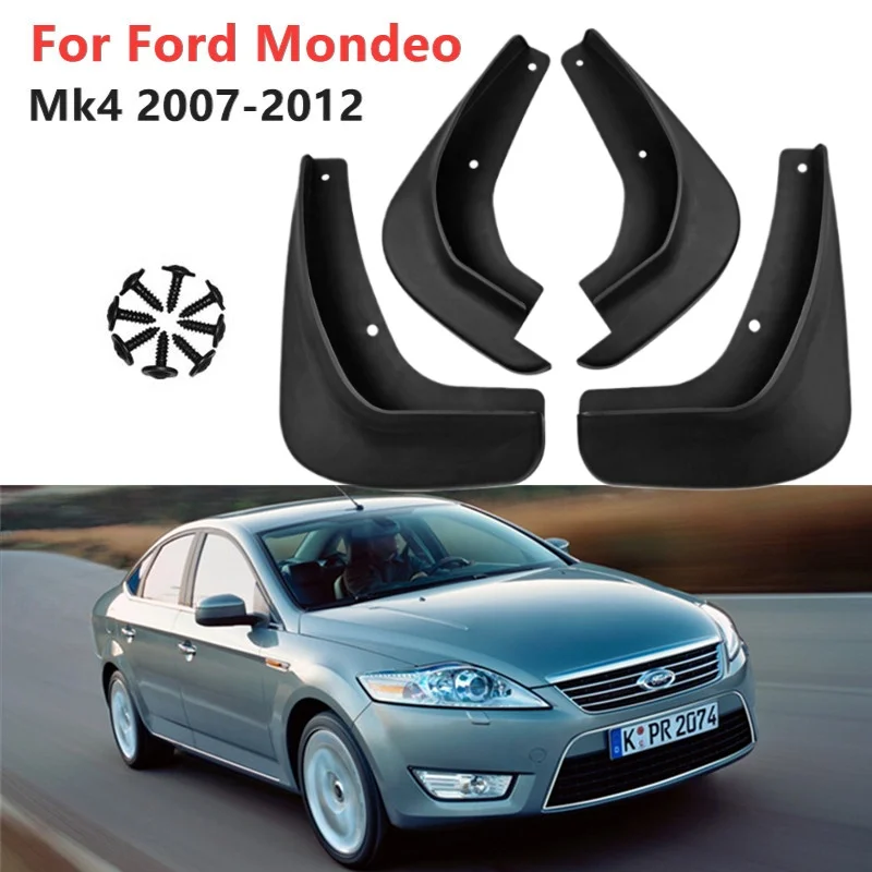 For Ford Mondeo Mk4 2007 2008 2009 2010 2011 2012 Mud Flaps 4pcs Mudflaps Splash Guards Front Rear Mudguards Fender Accessories