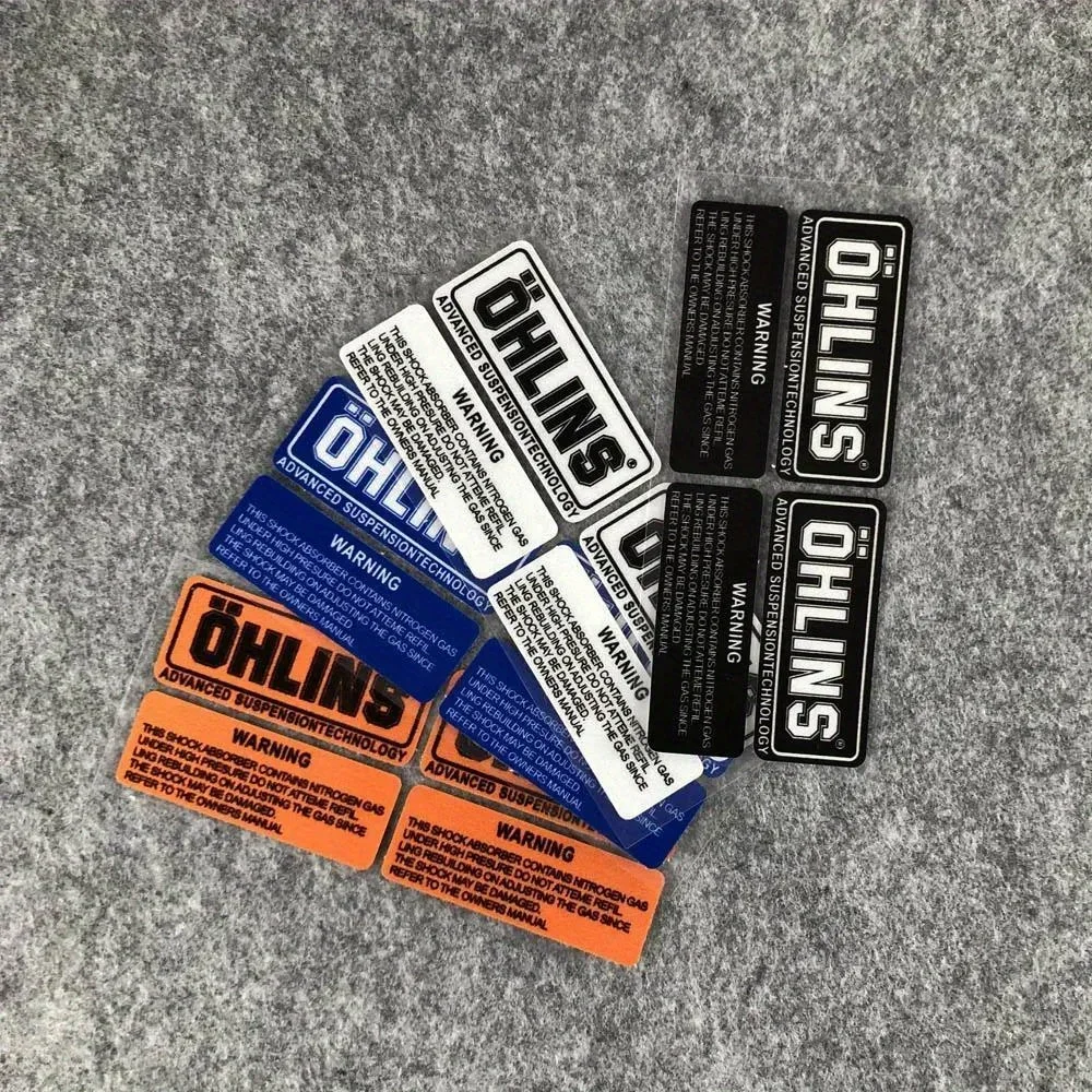 2 ألوان عاكسة OHLINS تعليق صدمة ملصقات دراجة نارية تعديل الشارات ملصقات الدراجة ملصقات عاكسة