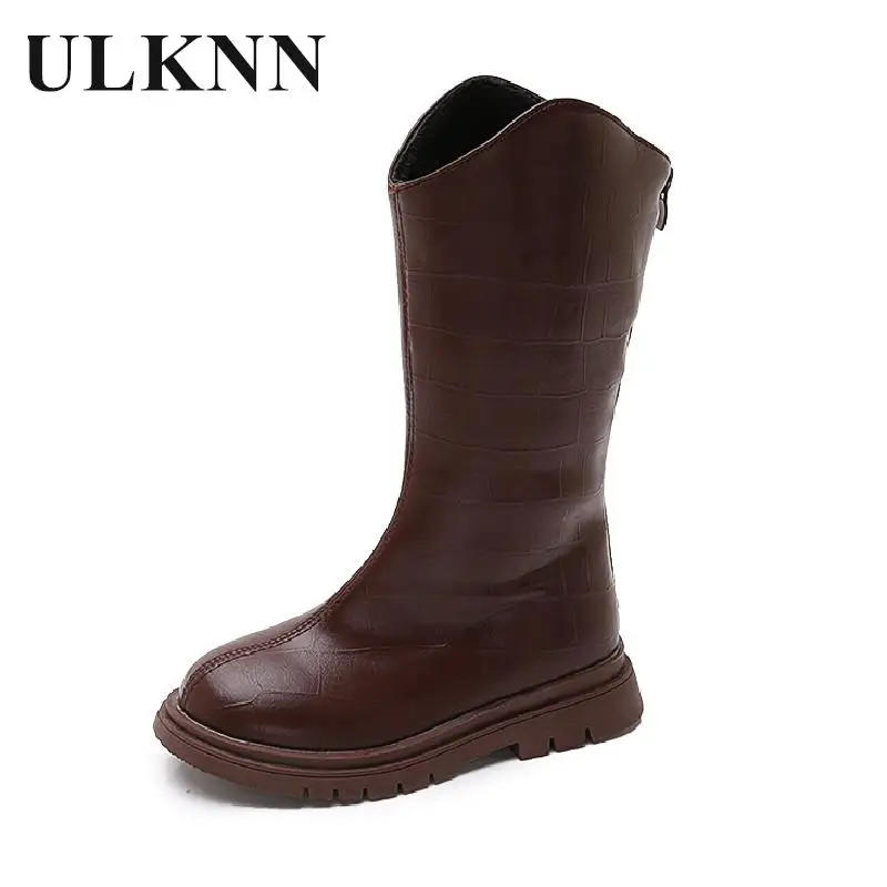 

Girls Boots Winter Warm Boots 2025 Kid's New Girl High Boots Autumn And Winter Cotton Shoes Children's Boots Brown Shoes