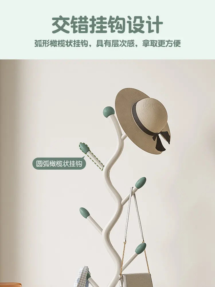 Tree branch hanger floor-to-ceiling vertical storage coat rack