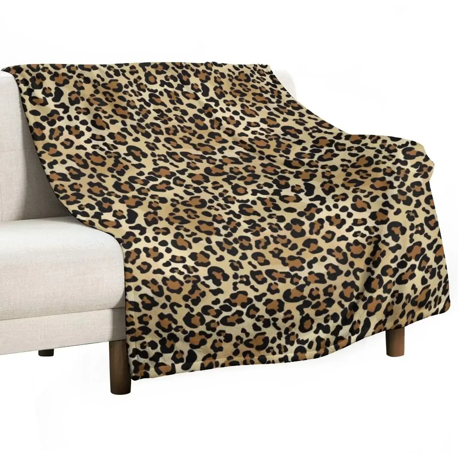 Pretty Simple Animal Print Leopard Savage Safari Wild Pattern Throw Blanket Soft Plaid Hair Blankets