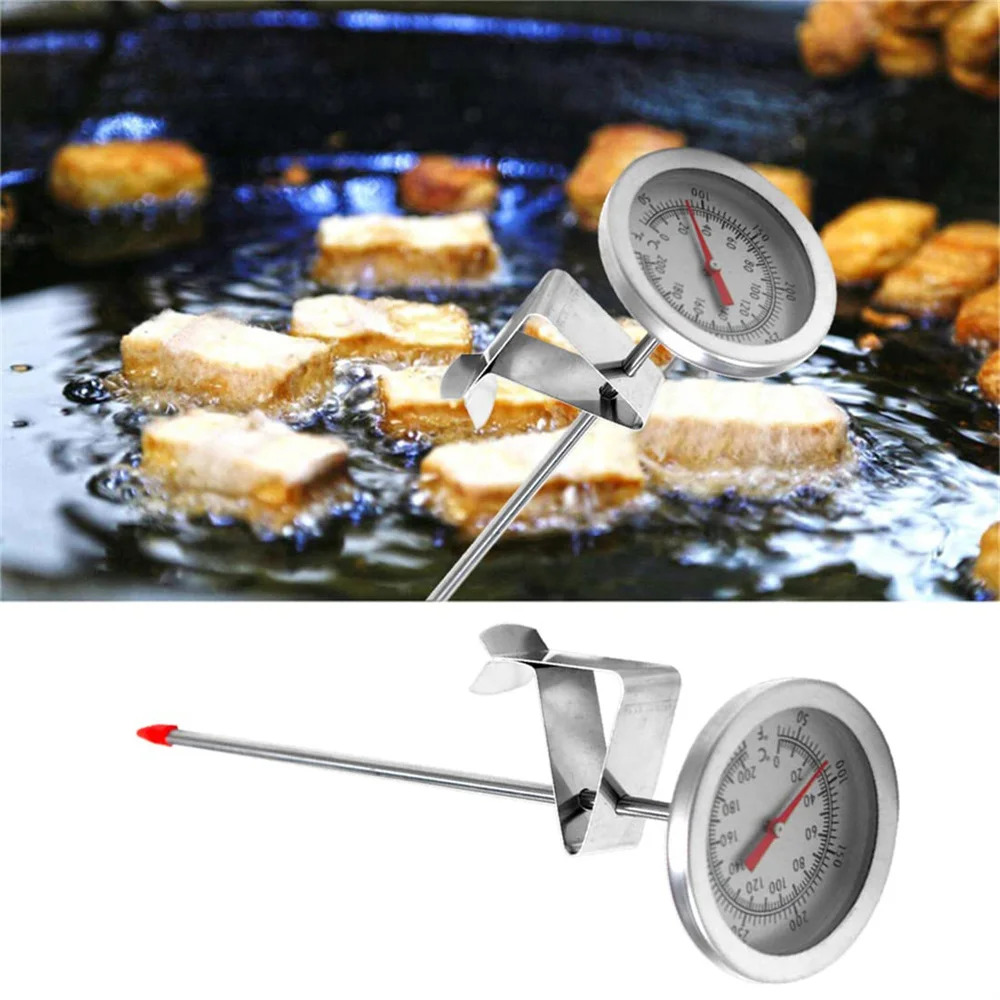 Probe Thermometer Kitchen Tools Cooking Temperature Meter 0~200℃ Milk Coffee Food Meat Gauge Stainless Steel