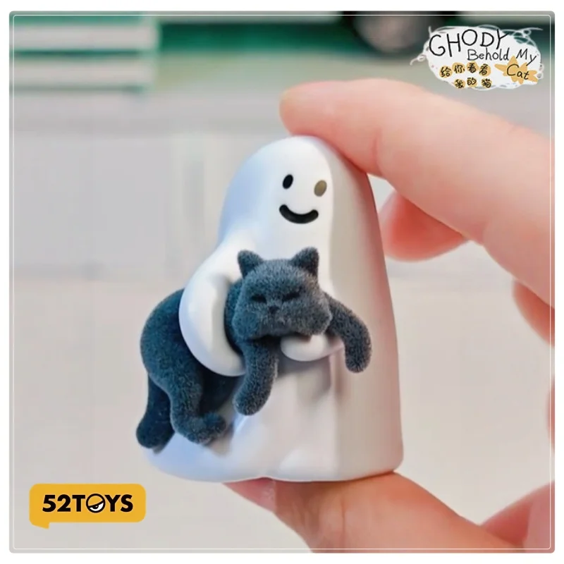 Genuine 52toys Ghody Behold My Cat Blind Box Figures Tiny Blue Furbal Lucky Little Whiht Trendy Toys Collectible Decor Gifts - view 5