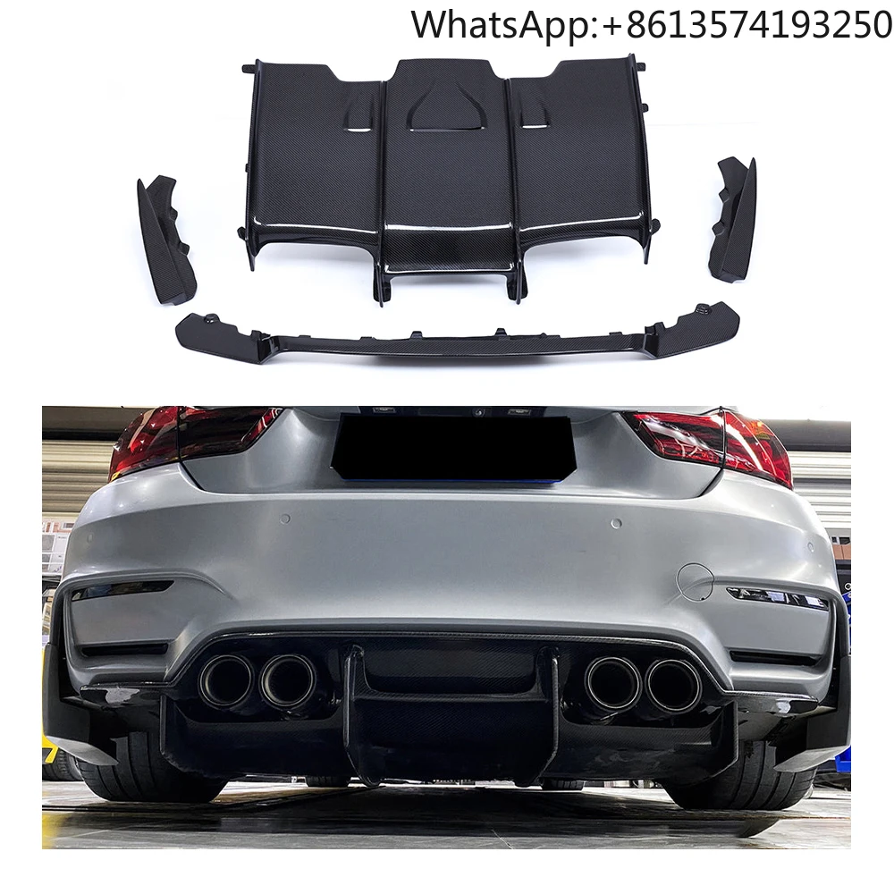 

For Carbon Fiber Rear Bumper Lip Diffuser Splitter for BMW M4 F82 PSM Style Rear Diffuser New Condition