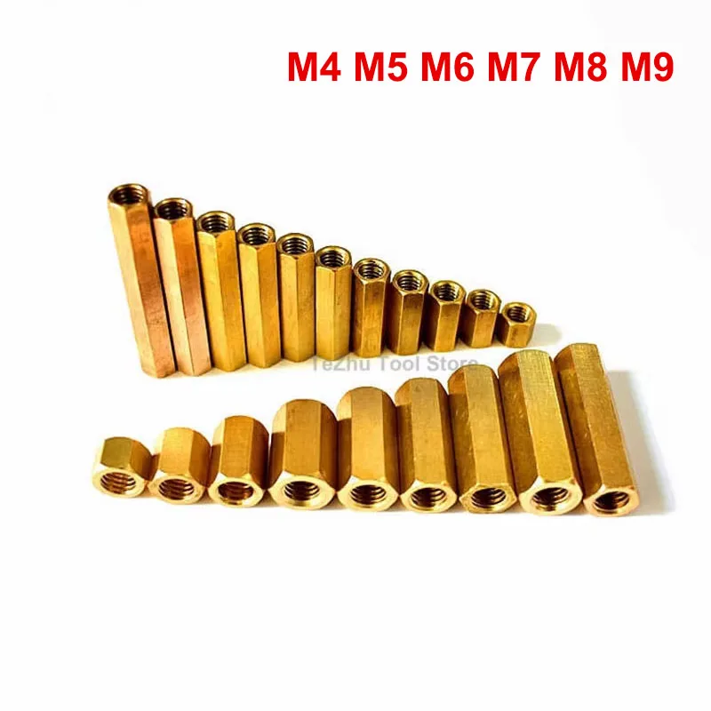 M4 M5 M6 M7 M8 M9 Spacer Brass Motherboard Standoffs Hex Board Rack Stud Spacing Screw Hexagon Copper Female PCB Pillars Bolt