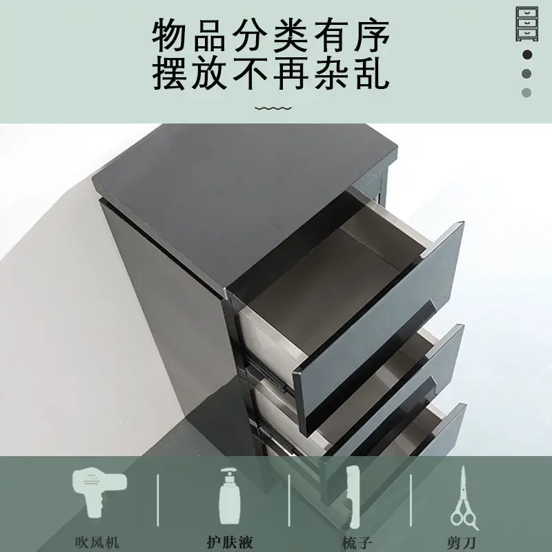 

Hair Salon Stainless Steel Hair Cut Cabinet Hair Salon Storage Rack Small Cab inet Cart Simple Barber Shop Tool Cabi net