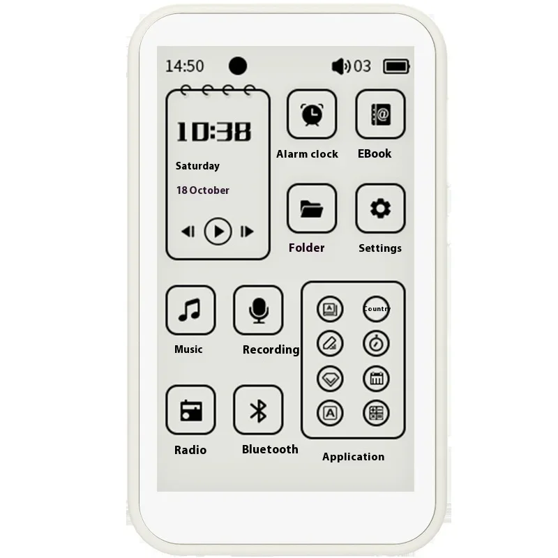 

Hot Sales Ink Screen E-book Reader 3.7 Inches Touch Screen Portable Pocket Mp3 DSP Music Player the Walkman Plays External Novel