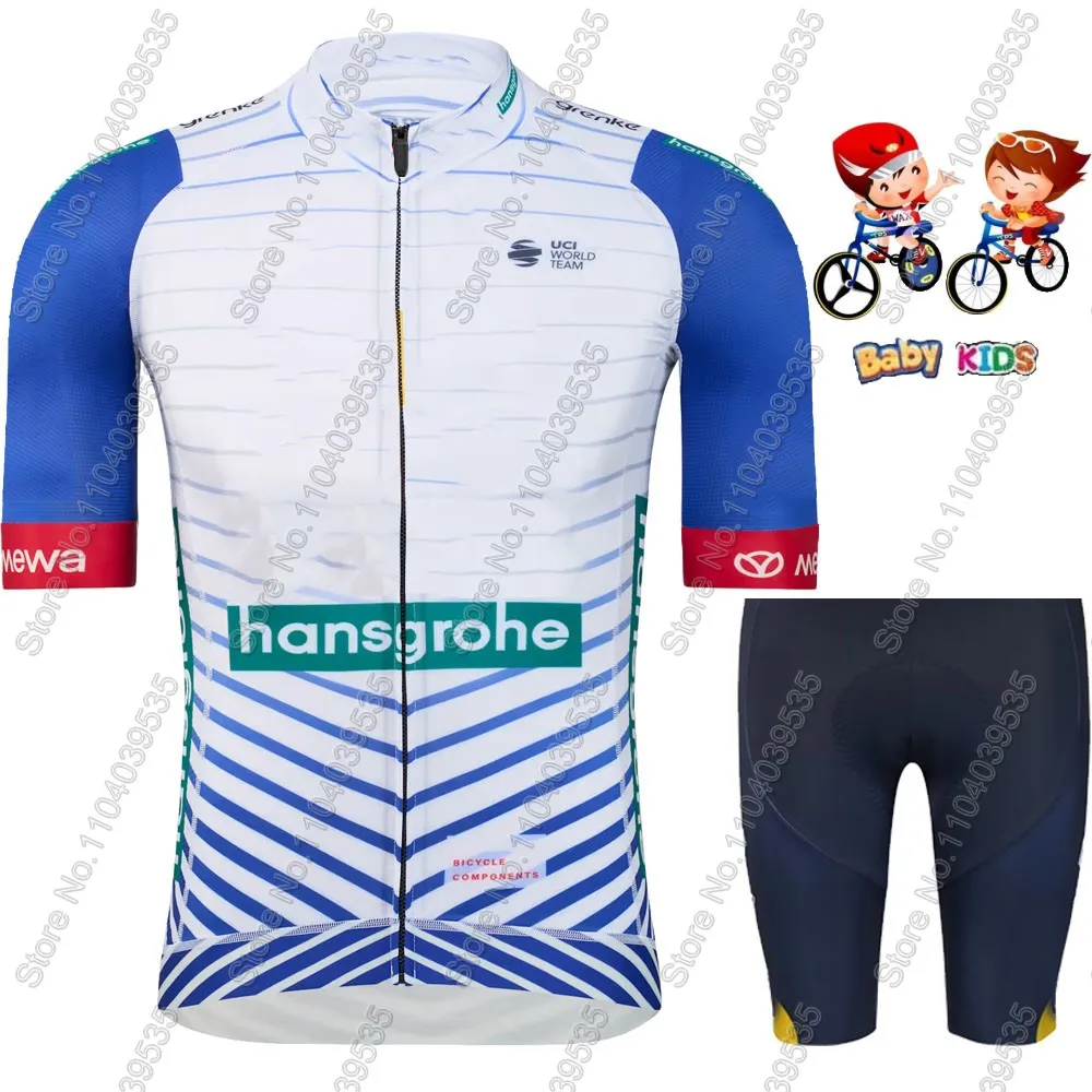 NONE Kinder Boraful Hansgrohe Team 2026 Radtrikot Set Jungen Mädchen Fahrradbekleidung Kinder Fahrradanzug MTB Ropa Maillot 5