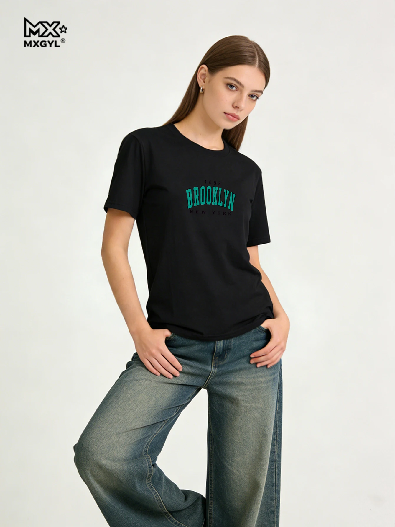 

Женские футболки с принтом «1898 Brooklyn New York City Street», летние футболки оверсайз, уличные топы, высококачественные брендовые футболки