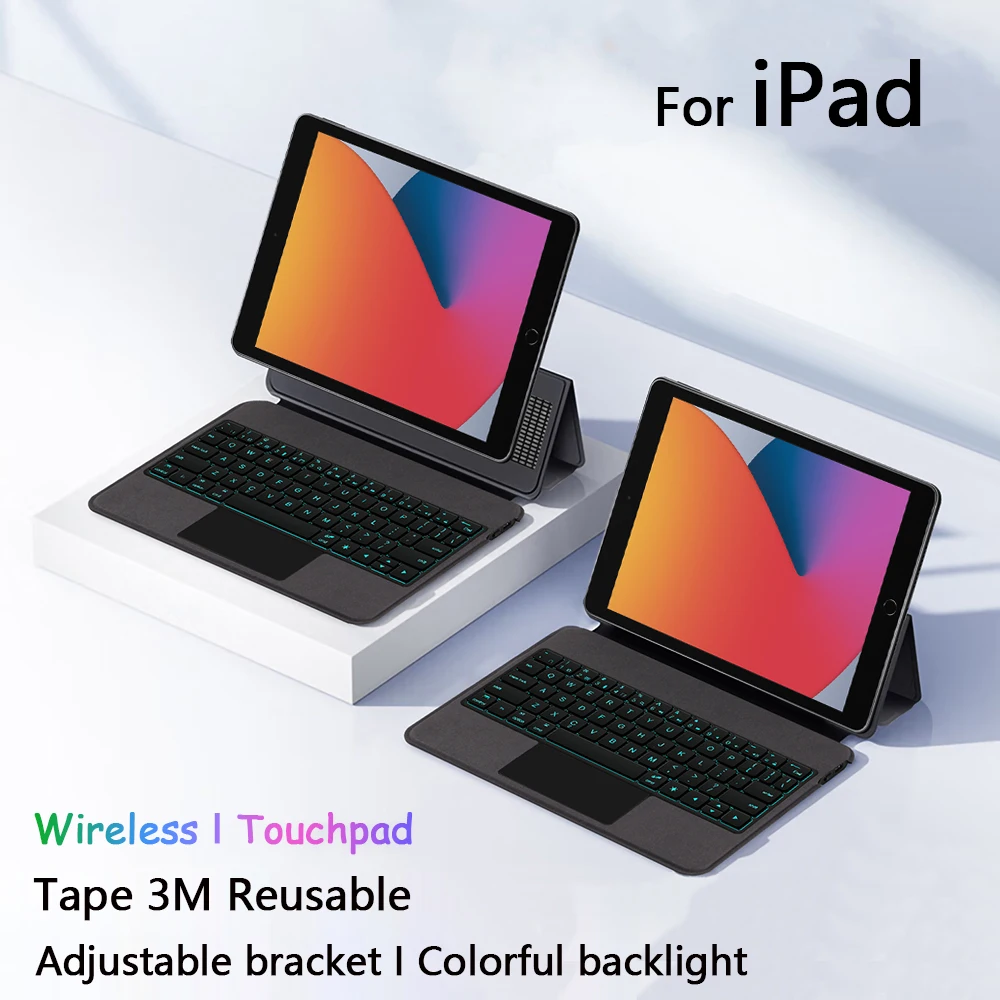 Wireless Touchpad Keyboard Cover For iPad 7th 8th 9th 10.2 10th Gen Case for iPad Pro 10.5 inch Air 3th Tablet PC Stand bracket